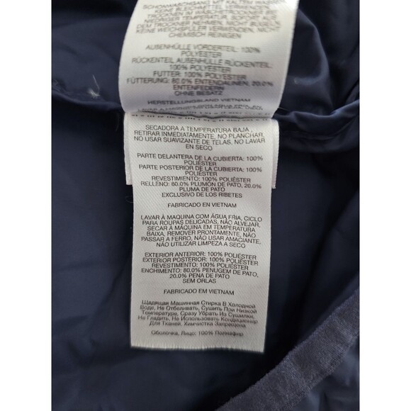 Columbia Coat Womens XL Long Puffer Hooded Down Jacket Navy Full Zip Winter - Picture 9 of 11